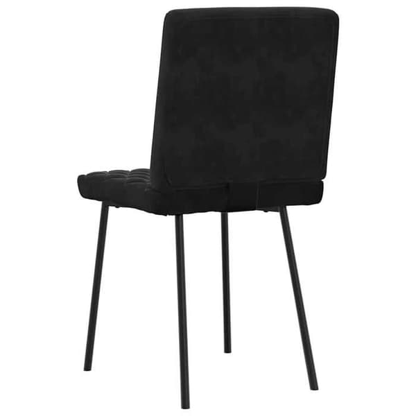 Maison Exclusive - 4 mustan samettisen ruokatuolin setti