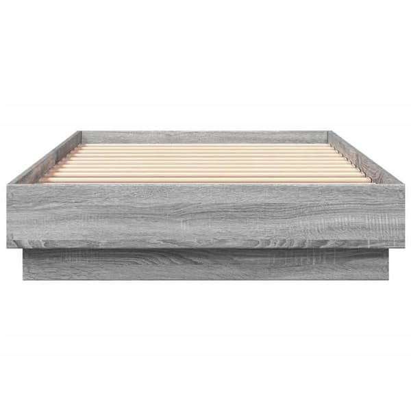 Maison Exclusive - Sängram utan madrass sonoma grå 100x200 cm