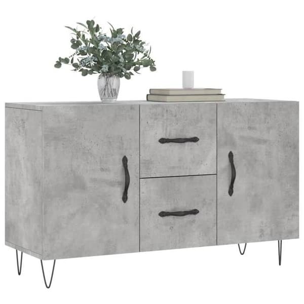 Maison Exclusive - Buffé grå betong 100x36x60 cm ingenjörsträ