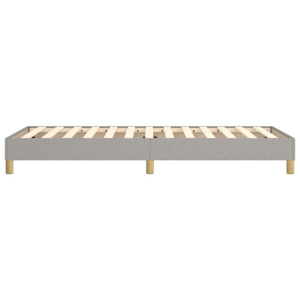 Maison Exclusive - Sängram med lameller ljusgrå 100x200 cm tyg ljusgrått