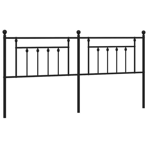 Maison Exclusive - Musta metallinen sängynpääty 193 cm