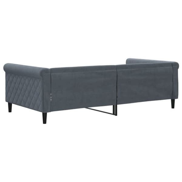 Maison Exclusive - Sängsoffa utan madrass mörkgrå 100x200 cm sammet