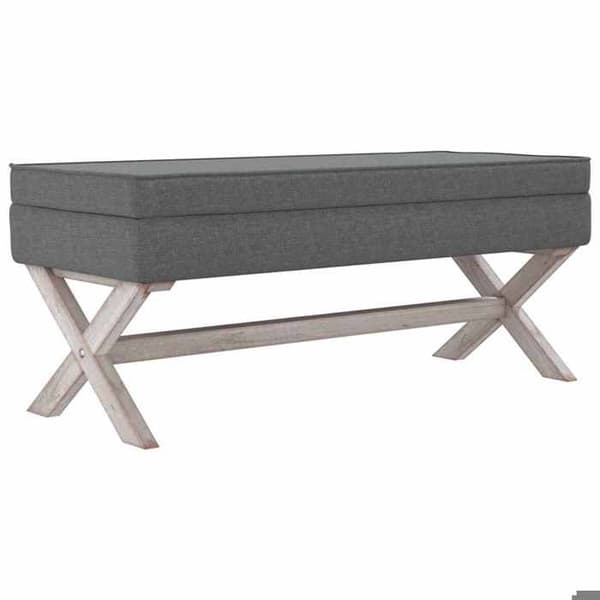 Maison Exclusive - Förvaringspall Grå mörk 110x45x49 cm Tyg Mörkgrå
