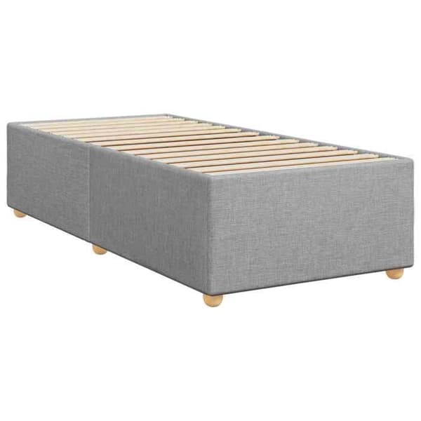 Maison Exclusive - Boxspring säng med madrass Ljusgrå 90 x 190 cm Tyg