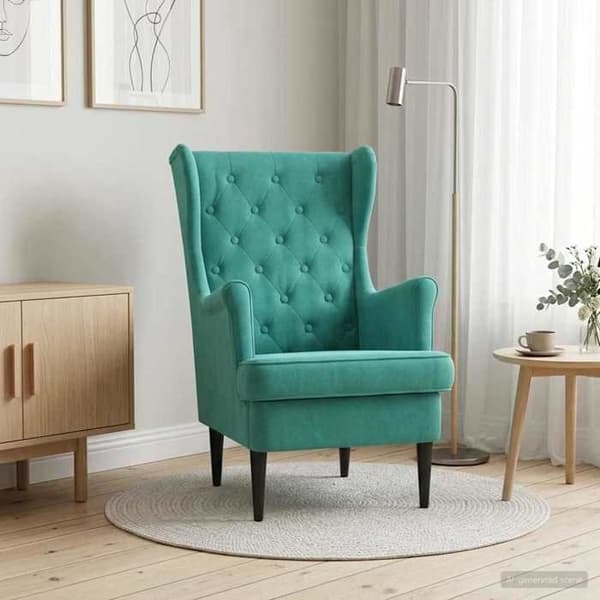 Maison Exclusive - Turkoosi Samettituoli