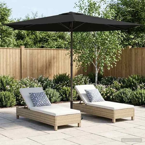 Maison Exclusive - Haveparasol 270 x 270 cm Polyester Rektangulær Sort