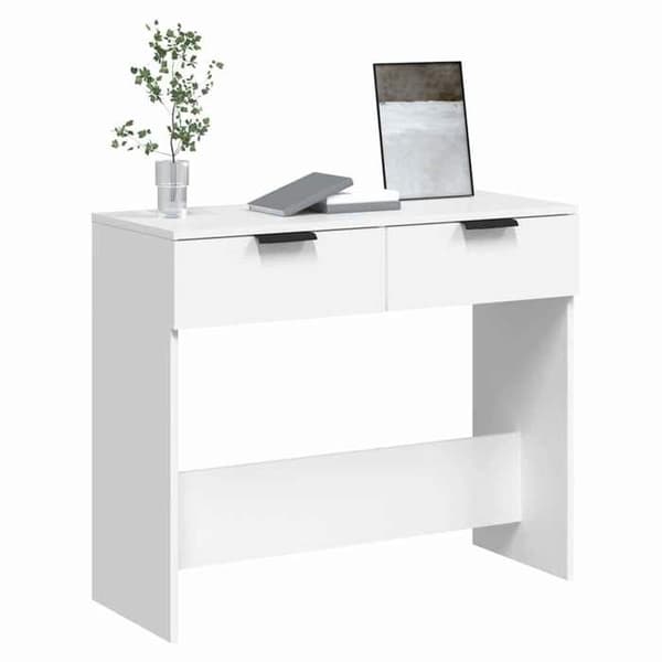 Maison Exclusive - Konsolbord Vit 90x36x75 cm Ingenjörsträ Vit