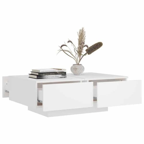 Soffbord - EXKLUSIV HEM - 90 x 60 x 31 cm - Vit - Ingenjörsträ - Rektangulär Vit