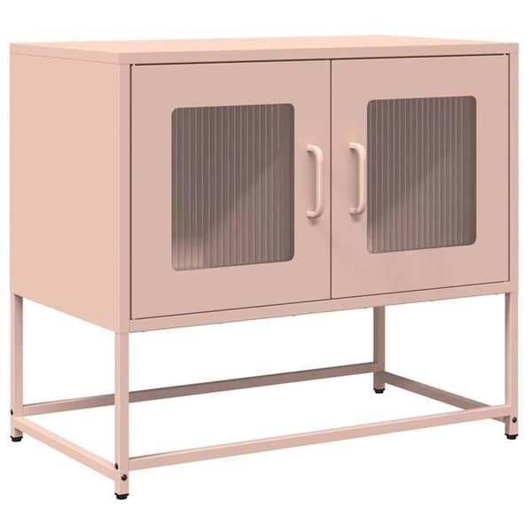 Maison Exclusive - TV-møbel rosa 68x39x60,5 cm koldvalset stål