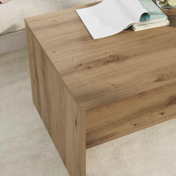 Bord - EKSKLUSIV HUS - 80 x 50 x 40 cm - Ingeniørtræ - Rektangulær - Indbyggede hylder