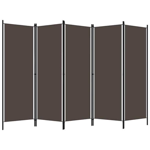 Maison Exclusive - Skillevæg 5 paneler Brun 250x180 cm