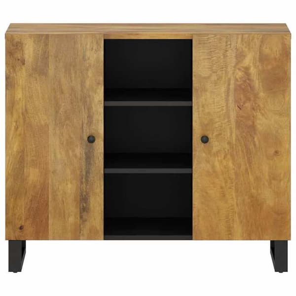 Maison Exclusive - Buffé med 2 dörrar 90x33x75 cm massiv mangoträ