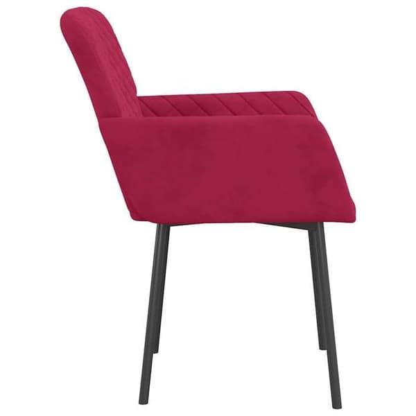Maison Exclusive - Matstolar set om 2 Röd vinröd Sammet
