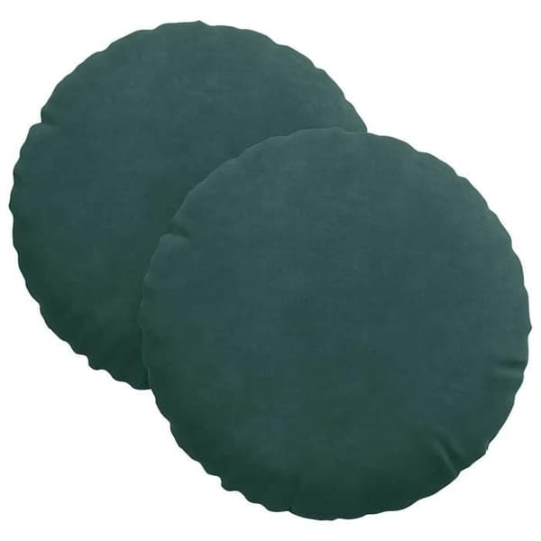 Maison Exclusive - Sittkuddar 2 st Sammet Mörkgrön Ø30 x 13 cm Mörkgrön
