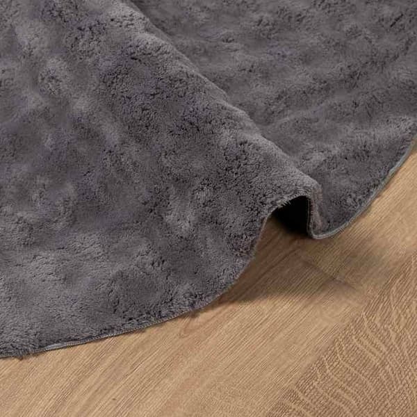 Maison Exclusive - Rund yta Matta SIROLO Antracit Ø 200 CM Polyester