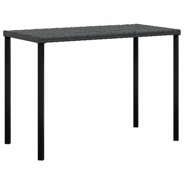 Maison Exclusive - L-formad soffgrupp 5 delar med kuddar i svart flätad resin