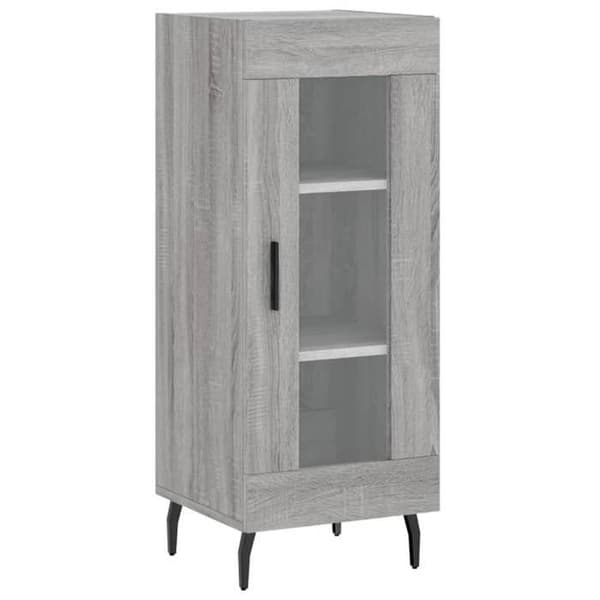 Maison Exclusive - Buffé hög Sonoma grå 34,5x34x180 cm Ingenjörsträ