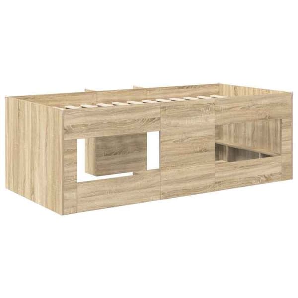 Maison Exclusive - Hög Sängram för Barn Sonoma Ek 80 x 200 cm
