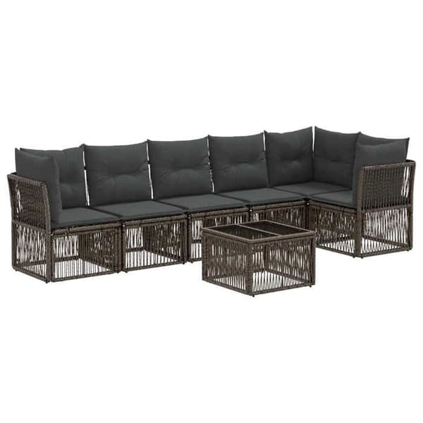 Maison Exclusive - 7 pc have-sofa sæt i grå polyrotin
