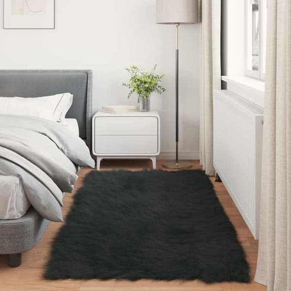 Maison Exclusive - Väärennetty TAFALLA-matto Musta 100 x 200 cm Polyesteri