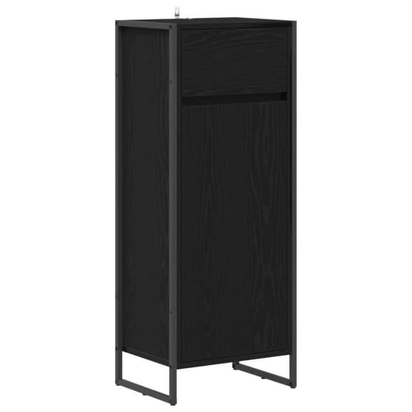 Maison Exclusive - Badeværelsesskab Sort eg 40 x 30 x 100 cm