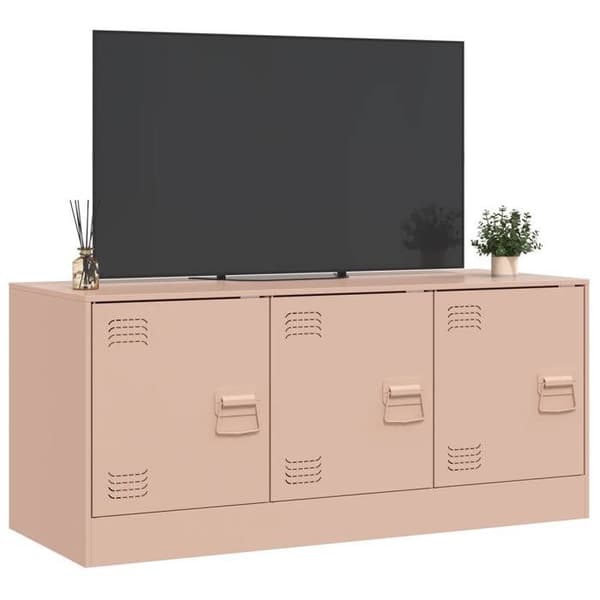Maison Exclusive - TV-möbel rosa 99x39x44 cm stål