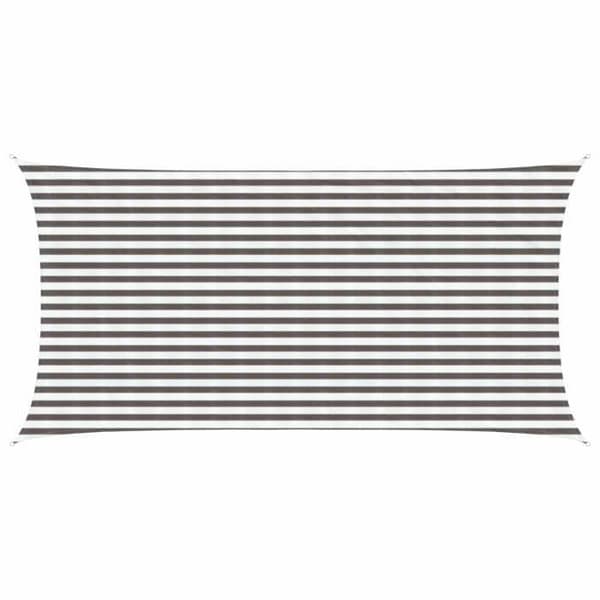 Maison Exclusive - Skuggnät 2,5 x 5 m HDPE Rektangulär Ljusgrå och Vit