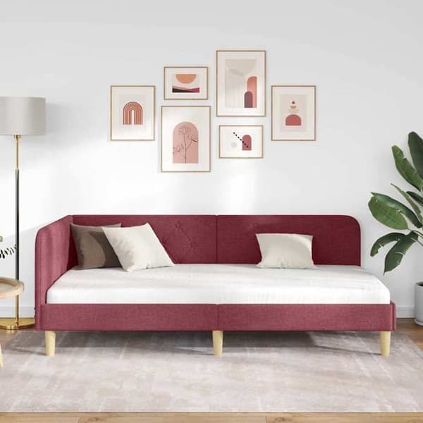 Maison Exclusive - Bordeaux kulmasänky 90 x 200 cm kangas
