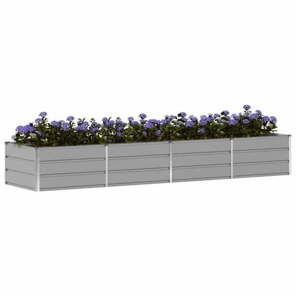 Maison Exclusive - Lys grå plantekasse 320 x 80 x 45 cm Stål Ljusgrått