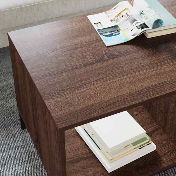 Soffbord - EXKLUSIV HEM - 90x49x46 cm - Ingenjörsträ - Brun ek - Nutida Brun ek