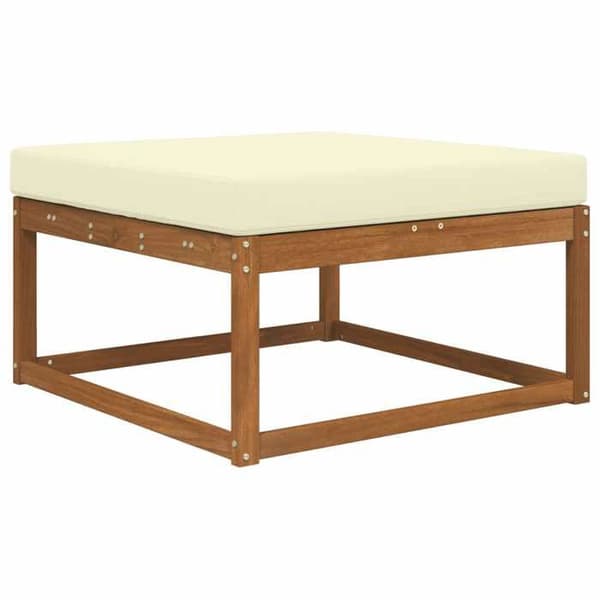 Utomhus sittkudde - EXKLUSIV HEM - 80 x 80 cm - Polyester - Avtagbart blixtlåsöverdrag - Skumvadderad Grädde