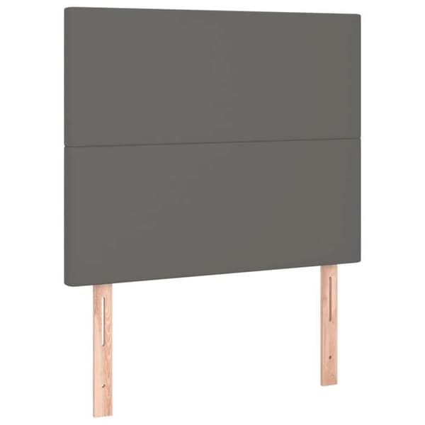 Maison Exclusive - Sängyn lauta- ja vaahtomatto Harmaa 90x200 cm keinonahkaa