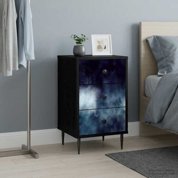 Maison Exclusive - Natbord RAALTE Sort eg 36 x 33 x 61 cm