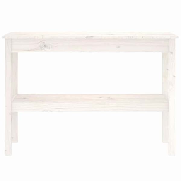 Maison Exclusive - Konsolbord Hvid 110x40x75 cm Solid fyrretræ