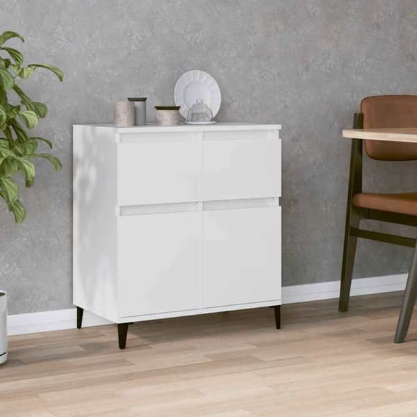 Maison Exclusive - Hvid Buffet 60x35x70 cm Ingeniørtræ