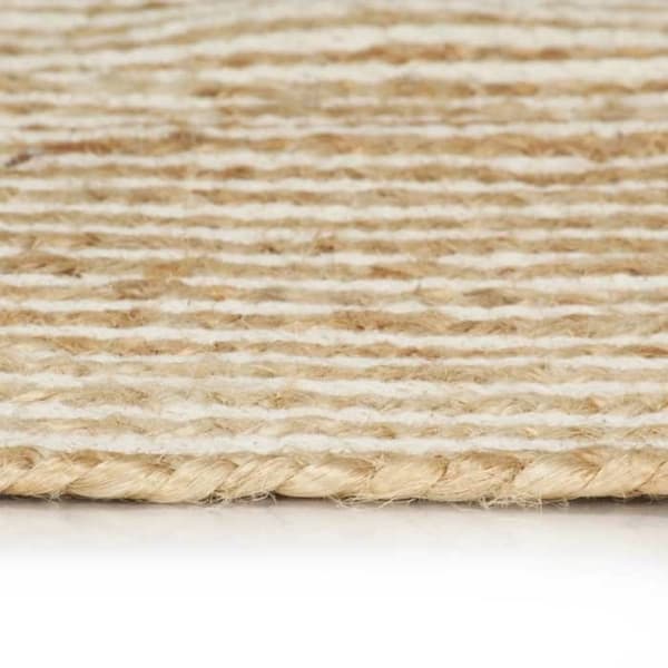 Maison Exclusive - Handgjord jute matta med spiraldesign vit 150 cm