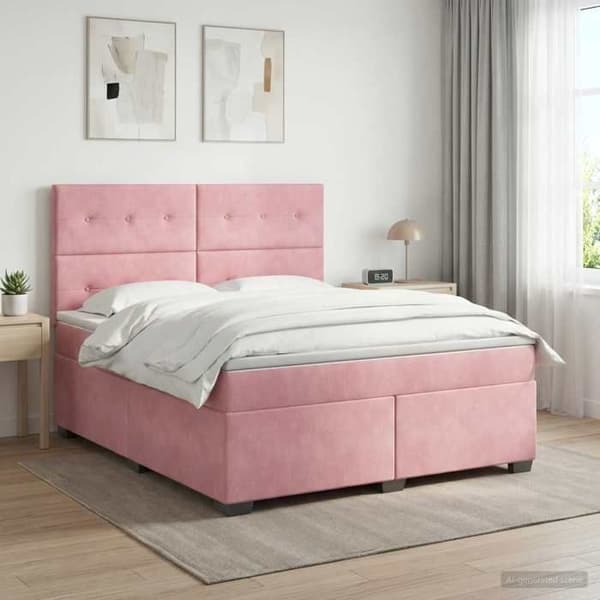 Maison Exclusive - Boxspring säng med madrass Rose 140 x 200 cm Sammet Ros