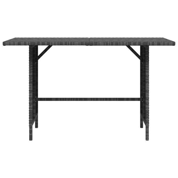 Maison Exclusive - Trädgårds matbord Grå 110x70x65 cm Flätad resin Grå