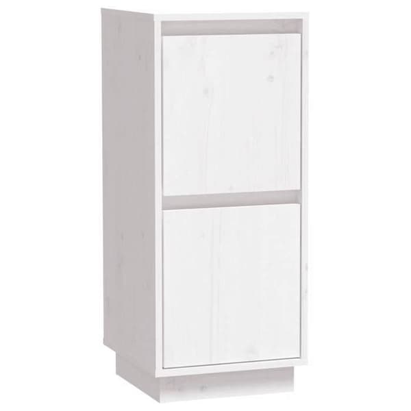 Maison Exclusive - Bufféer 2 st Vit 31,5x34x75 cm Massivt furu Vit