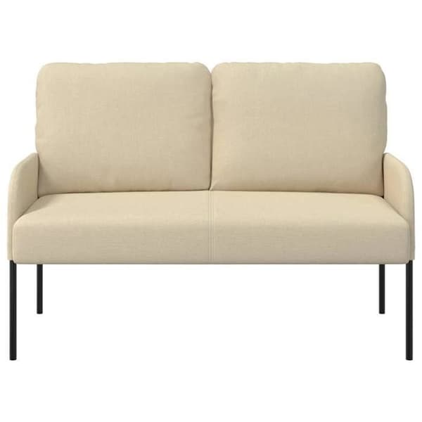 Divaani - MAISON EXCLUSIVE - 110 cm - Kermansävy - Vaneri - Polyesteripäällyste Grädde