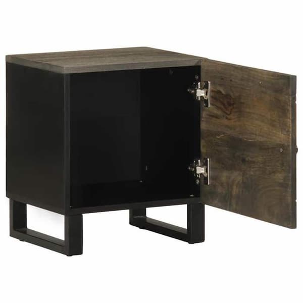 Maison Exclusive - Sort natbord 40x33x46 cm i solid mangotræ