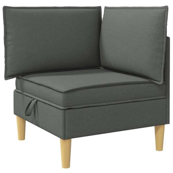 Maison Exclusive - Hjørnesofa med opbevaring Mørkegrå Stof