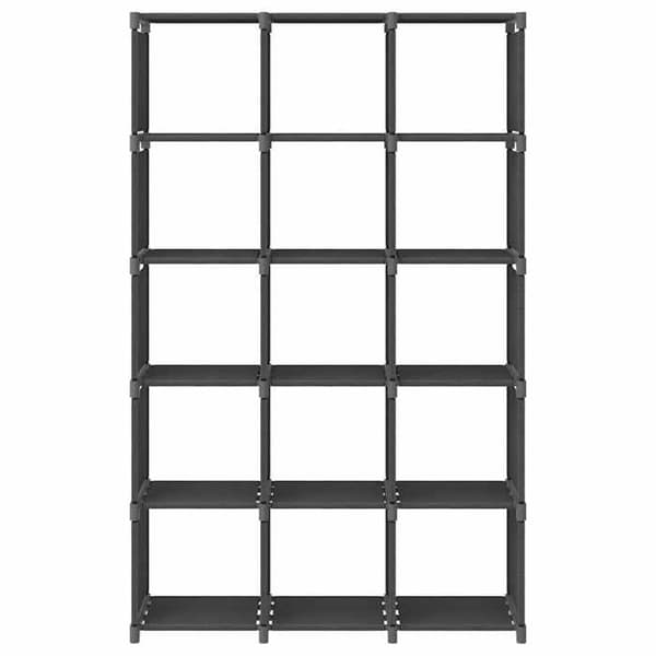 Maison Exclusive - Utställningshylla 15 kuber Grå 103x30x175,5 cm Tyg