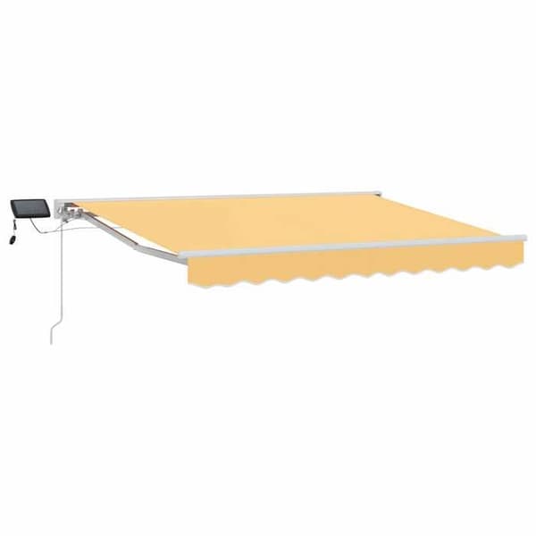 Maison Exclusive - Manuell markisram med LED-lampor Sand 3 x 2,5 m
