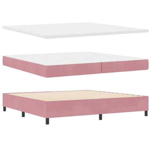 Maison Exclusive - Jousipatja ruusupäällysteellä 200 x 200 cm Sametti