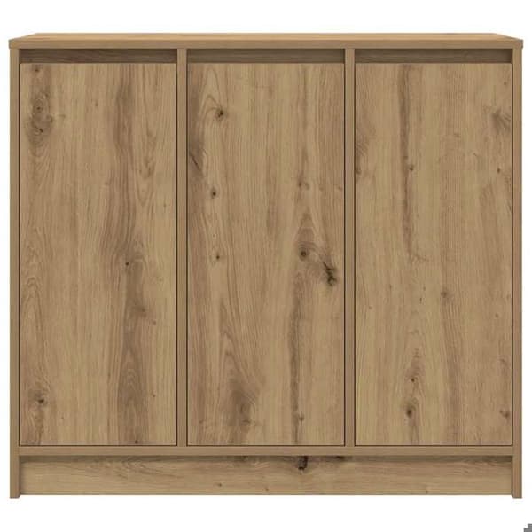 Maison Exclusive - Buffet i egetræ, håndlavet 85x34x76 cm, ingeniørtræ