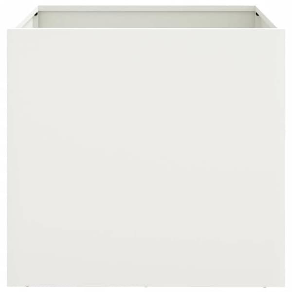 Maison Exclusive - Vit kruka 42x40x39 cm stål