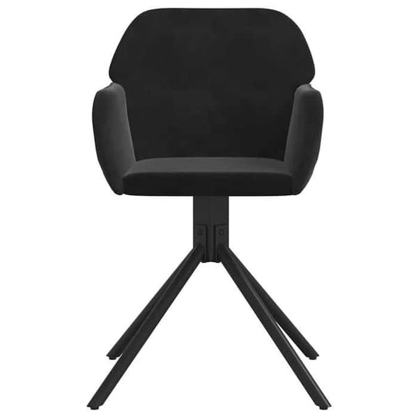 Maison Exclusive - Snurrbara matstolar set om 2 Svart Sammet