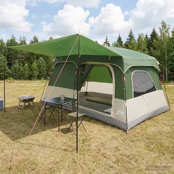 Maison Exclusive - Familjetält för 8 personer Grön Polyester