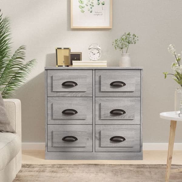 Maison Exclusive - Buffé Sonoma Grå 70x35,5x67,5 cm Ingenjörsträ